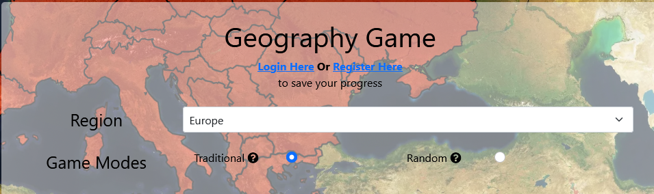 Geography Game