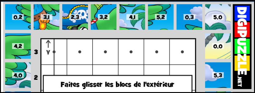 Les Coordonnées XY - Digipuzzle (facile)