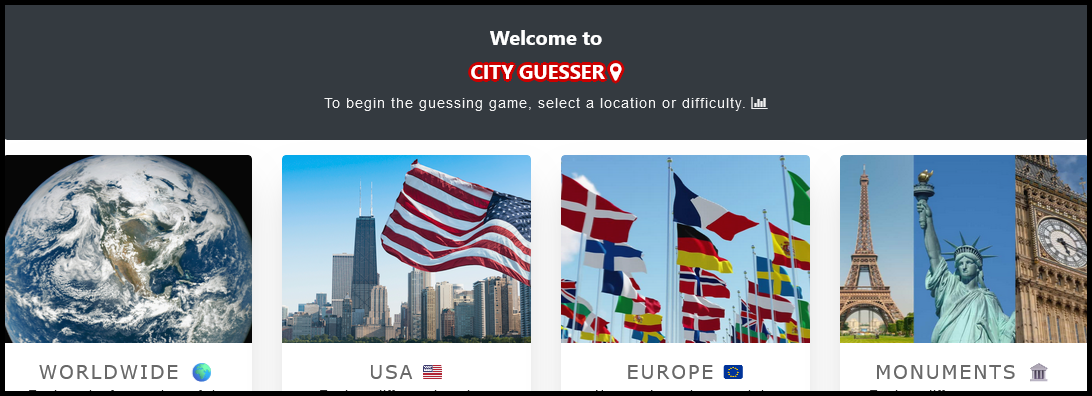 Géographie - City Guesser
