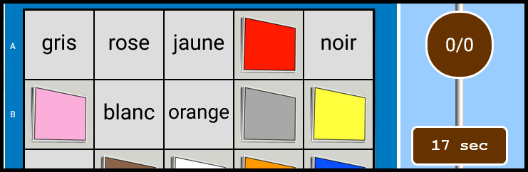 Jeu du Memory pour apprendre le français